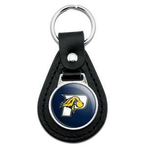Pace University Primary Logo Black Leather Keychain - 1 of 4