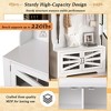 HDZNVF Hall Tree with 7 Coat Hooks for Entrance, 3-in-1 Design and Adjustable Shelves, White - 4 of 4
