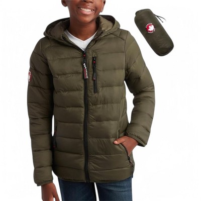 Canada Weather Gear Boys' Puffer Jacket - Lightweight Packable Bubble Coat, Water Resistant Outerwear Jackets for Boys (8-20)