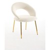 CAVINAS Modern Velvet Dining Chair with Gold Metal Legs, Dining Room Chair with Ergonomic Backrest - 2 of 4