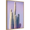 Amanti Art 23"x33" Saguaro Purple Pastel by Nathan Larson Framed Canvas Wall Art - 2 of 4