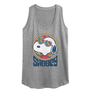 Women's - Peanuts - Groovy Snoopy Graphic Racerback Tank - 1 of 4