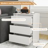 CIPACHO White 3-Drawer Handle-Free Dresser - Modern Wooden Tall Nightstand for Bedroom - 4 of 4