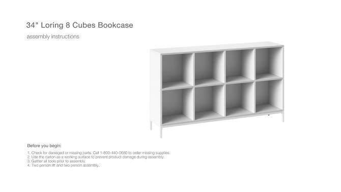 34" Loring 8 Cube Bookshelf - Threshold™, 2 of 14, play video