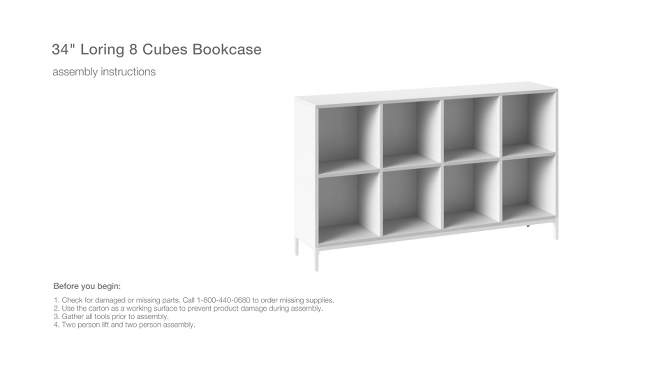 34" Loring 8 Cube Bookshelf - Threshold™, 2 of 14, play video