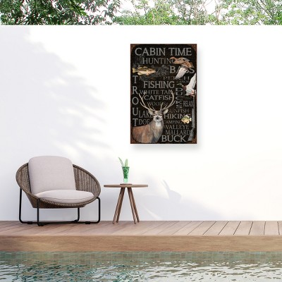 Trademark Fine Art - "Wilderness Lodge 24" Outdoor Canvas