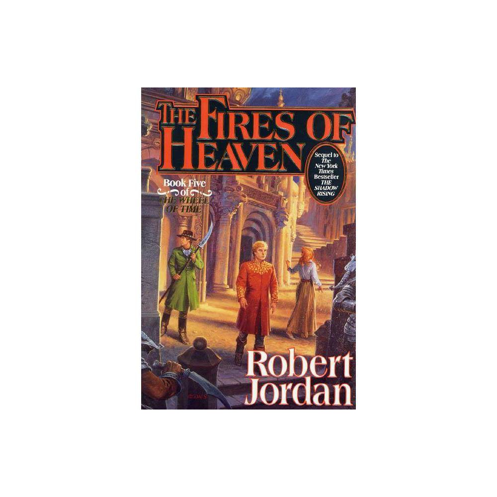 The Fires of Heaven - (Wheel of Time) by Robert Jordan (Hardcover) About the Book The eagerly-awaited sequel to The Shadow Rising. Just as a brush fire starts with one clump of dry weeds, then spreads to another and another, so the presence of The Dragon Reborn has ignited the fires of Heaven, the fires prophesied to purge the earth and consume the nations. Has a new Breaking of the World begun? Book Synopsis The Wheel of Time is now an original series on Prime Video, starring Rosamund Pike as Moiraine! In The Fires of Heaven, the fifth novel in Robert Jordan's #1 New York Times bestselling epic fantasy series, The Wheel of Time(R), four of the most powerful Forsaken band together against the Champion of Light, Rand al'Thor. Prophesized to defeat the Dark One, Rand al'Thor, the Dragon Reborn, has upset the balance of power across the land. Shaido Aiel are on the march, ravaging everything in their path. The White Tower's Amyrlin has been deposed, turning the Aes Sedai against one another. The forbidden city of Rhuidean is overrun by Shadowspawn. Despite the chaos swirling around him, Rand continues to learn how to harness his abilities, determined to wield the One Power--and ignoring the counsel of Moiraine Damodred at great cost. Since its debut in 1990, The Wheel of Time(R) by Robert Jordan has captivated millions of readers around the globe with its scope, originality, and compelling characters. The last six books in series were all instant #1 New York Times bestsellers, and The Eye of the World was named one of America's best-loved novels by PBS's The Great American Read. The Wheel of Time(R) New Spring: The Novel #1 The Eye of the World #2 The Great Hunt #3 The Dragon Reborn #4 The Shadow Rising #5 The Fires of Heaven #6 Lord of Chaos #7 A Crown of Swords #8 The Path of Daggers #9 Winter's Heart #10 Crossroads of Twilight #11 Knife of Dreams By Robert Jordan and Brandon Sanderson #12 The Gathering Storm #13 Towers of Midnight #14 A Memory of Light By Robert Jordan and Teresa Patterson The World of Robert Jordan's The Wheel of Time By Robert Jordan, Harriet McDougal, Alan Romanczuk, and Maria Simons The Wheel of Time Companion By Robert Jordan and Amy Romanczuk Patterns of the Wheel: Coloring Art Based on Robert Jordan's The Wheel of Time From the Back Cover In this sequel to the phenomenal New York Times bestseller The Shadow Rising, Robert Jordan again plunges us into his extraordinarily rich, totally unforgettable world: . ... Into the forbidden city of Rhuidean, where Rand al'Thor, now the Dragon Reborn, must conceal his present endeavor from all about him, even Egwene and Moiraine. ... Into the Amyrlin's study in the White Tower, where the Amyrlin, Flaida do Avriny a'Roihan, is weaving new plans. ... Into Andor, where Siuan Sanche and her companions, including the false Dragon Logain, have been arrested for barn-burning. ... Into the luxurious hidden chamber where the Forsaken Rahvin is meeting with three of his fellows to ensure their ultimate victory over the Dragon. ... Into the Queen's court in Caemlyn, where Morgase is curiously in thrall to the handsome Lord Gaebril. For once the Dragon walks the land, the fires of heaven fall where they will, until all men's lives are ablaze. And in Shayol Ghul, the Dark One stirs.... Review Quotes Praise for Robert Jordan and The Wheel of Time(R)  His huge, ambitious Wheel of Time series helped redefine the genre.  --George R. R. Martin, author of A Game of Thrones  Anyone who's writing epic of secondary world fantasy knows Robert Jordan isn't just a part of the landscape, he's a monolith within the landscape.  --Patrick Rothfuss, author of the Kingkiller Chronicle series  The Eye of the World was a turning point in my life. I read, I enjoyed. (Then continued on to write my larger fantasy novels.)  --Robin Hobb, author of the award-winning Realm of the Elderlings series  Robert Jordan's work has been a formative influence and an inspiration for a generation of fantasy writers.  --Brent Weeks, New York Times bestselling author of The Way of Shadows  Jordan's writing is so amazing! The characterization, the attention to detail!  --Clint McElroy, co-creator of the #1 podcast The Adventure Zone  [Robert Jordan's] impact on the place of fantasy in the culture is colossal... He brought innumerable readers to fantasy. He became the New York Times bestseller list face of fantasy.  --Guy Gavriel Kay, author of A Brightness Long Ago  Robert Jordan was a giant of fiction whose words helped a whole generation of fantasy writers, including myself, find our true voices. I thanked him then, but I didn't thank him enough.  --Peter V. Brett, internationally bestselling author of The Demon Cycle series  I don't know anybody who's been as formative in crafting me as a writer as [Robert Jordan], and for that I will be forever grateful.  --Tochi Onyebuchi, author of Riot Baby and War Girls  I've mostly never been involved in any particular fandom, the one exception of course was The Wheel of Time.  --Marie Brennan, author of the Memoirs of 