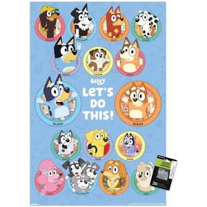 Trends International Bluey - Grid Unframed Wall Poster Prints - 1 of 4