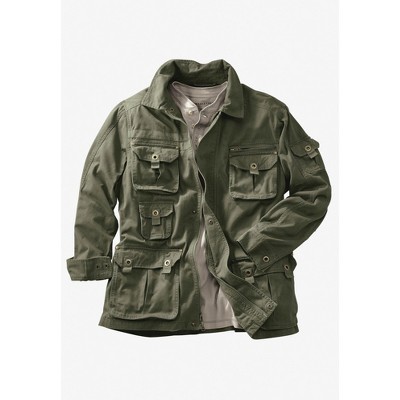 Boulder Creek by KingSize 9 Pocket Twill Utility Jacket - 3XL, Olive — фото 5