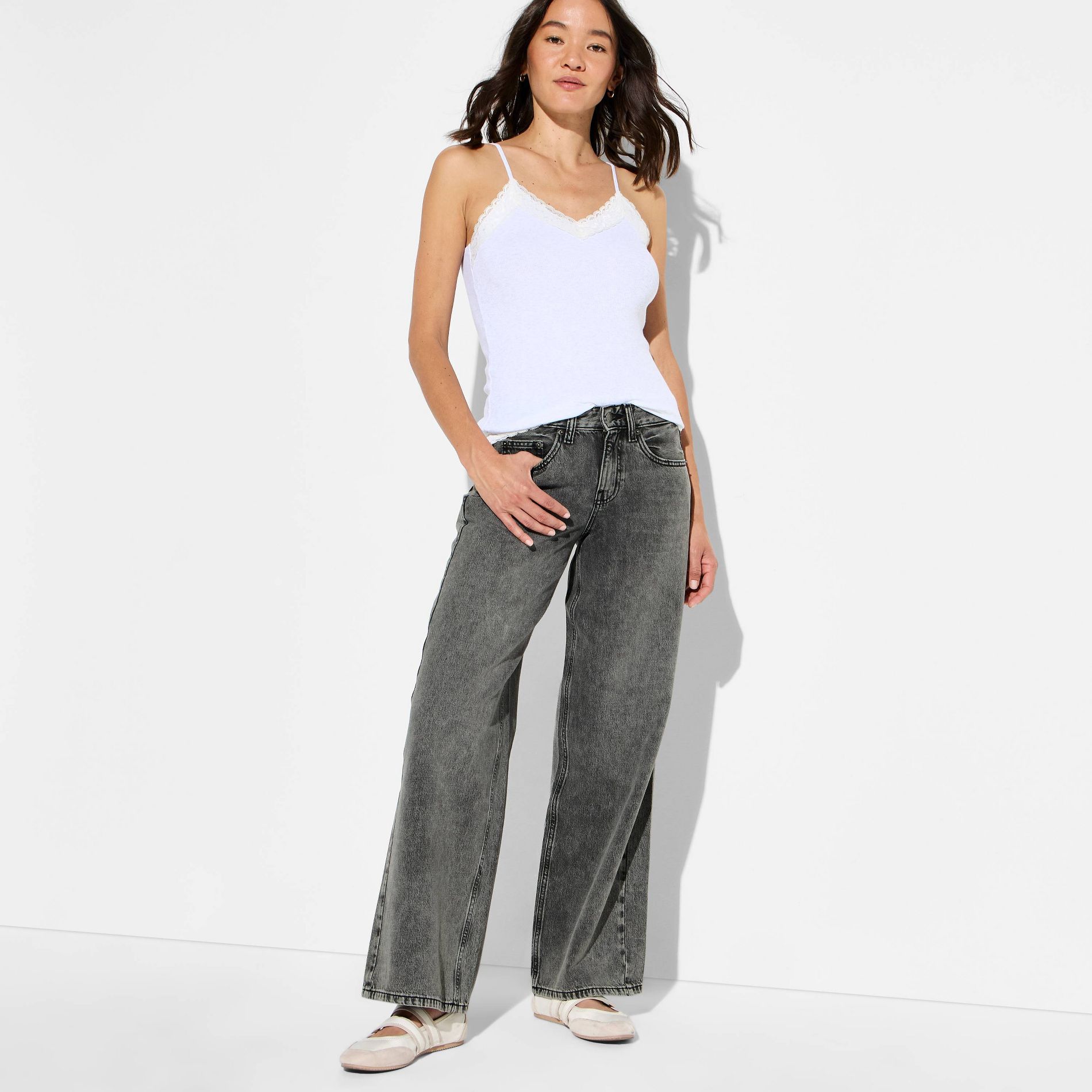 Women's Ultra Low-Rise Baggy Jeans - Wild Fable™ Short/Long