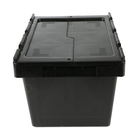 Mind Reader Black 4 Gallon Heavy Duty Plastic Crate Storage Bin Target