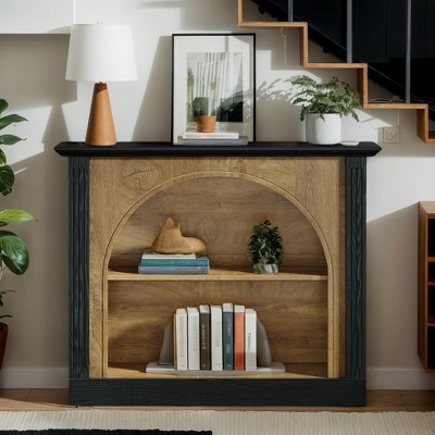 Hommoo 43.3" 3-Tier Console Table with Storage, Narrow Sofa Entryway Table