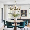LNC Arlimutike 5-Light 25" Modern Wagon Wheel Cylinder  Medium Chandelier,Gold with Clear Cylinder Glass - 2 of 4