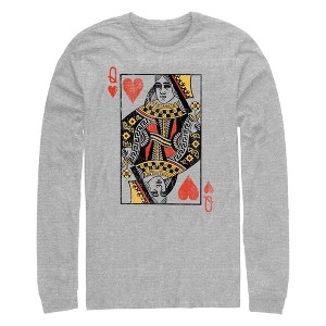 Men's Lost Gods Heart Queen Card Long Sleeve Shirt - 1 of 4