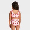 Toddler Girls' Barbie Cherry Print Bikini with Bows - Light Pink - 2 of 3