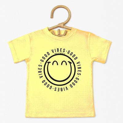The Juniper Shop SmileyWorld Good Vibes Outline Toddler Short Sleeve Tee