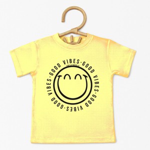 The Juniper Shop SmileyWorld Good Vibes Outline Toddler Short Sleeve Tee - 1 of 4