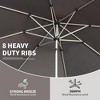 Osparple Outdoor Umbrellas for Patio, Table Umbrella with Crank, Waterproof Pool Umbrella for Inside of Pool, without Base - 2 of 4