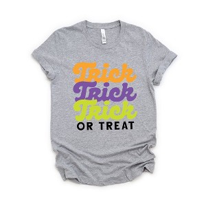 Simply Sage Market Women's Trick Or Treat Colorful Stacked Short Sleeve Graphic Tee - 1 of 4