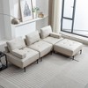 NicBex 100.7 Inch Sectional Sofa Couch Modern Convertible 3 Seater Couch with Removable Ottoman Upholstered Comfy Sofa for Living Room - 4 of 4