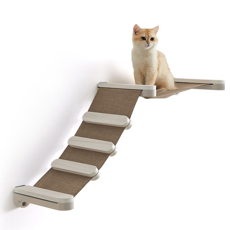 Feandrea Clickat Collection - No.002 Cat Climbing Hammock, Wall-Mounted Cat Bed with Stairs, Cat Wall Perch, 2 of 6