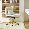 Nigel Modern Flannel Office Chair with Tilt and Adjustable Height Mecha|HULALA HOME - 3 of 4
