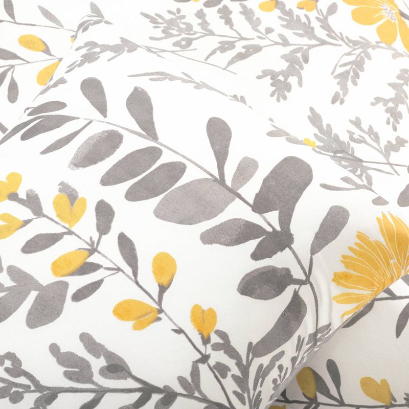 8pc Aprile Soft Reversible Oversized Comforter Set Yellow/Gray - Lush Décor, 6 of 10