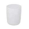 Okak Minimalist LightWeight Concrete Outdoor Side Table Indoor End Tables, Decorative Garden Accent Table Stools for Yard Balcony Patio, Antique White - 4 of 4