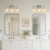 DORESshop 20 in. 3-Light Brushed Nickel Bathroom LED Vanity Light with Clear Glass Shades, Modern Lighting Fixture - 2 of 4