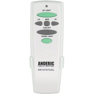 Anderic RR7078TUDL Replacement Ceiling Fan Remote Control for Hampton Bay UC7078T with Up/Down Light Keys, and Others | CHQ7078T - 1 of 4