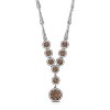 Guili CZ SS Black And Rhodium Plated Round Coffee Drop Necklace - 2 of 2