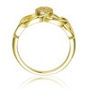 Modern Gold Plated Geometrical Ring with Dazzling Clear Cubic Zirconia for a Contemporary and Sophisticated Style Statement - 3 of 3
