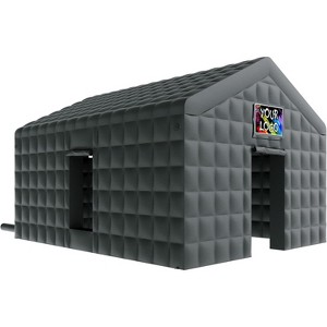 AMERLIFE Inflatable Nightclub Tent, Black Portable Gazebo with Dual Doors, Logo Panel - 1 of 4
