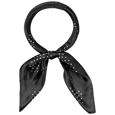 INSPIRE CHIC Women's Polka Dots Satin Silk Like Square Neckerchief Head Wrap Bandanas Neck Scarves