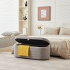 NicBex Modern 45" Storage Bench Boucle Accent Stool with Cushioned Top for Entryway and Living Room - image 4 of 4