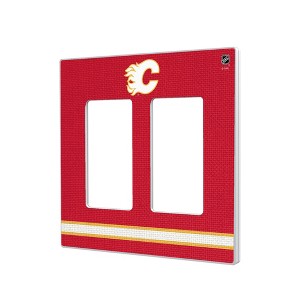 NHL Western Conference Teams Stripe Hidden-Screw Light Switch Plate for Double Rocker - 1 of 4