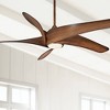 62" Minka Aire Rustic Indoor Ceiling Fan with LED Light Remote Control Distressed Koa Tinted Glass for Living Room Kitchen Bedroom - image 2 of 4