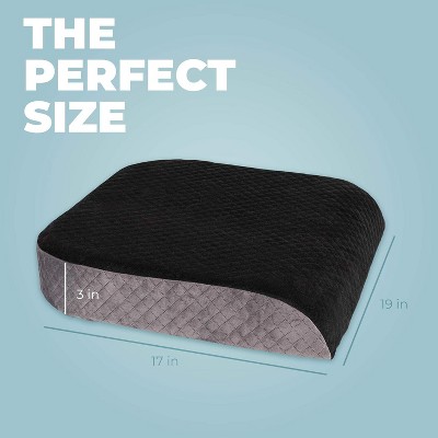 Kolbs Extra Large Black Velvet Memory Foam Seat Cushion
