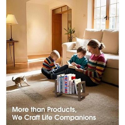 ACEPANO Compact Bookend-Style Adjustable Double-Sided Desktop Bookstand-Dark Brown