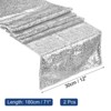 Unique Bargains Party Wedding Polyester Flexible Cutting Delicate Edges Sequin Table Runner 2 Pcs - 2 of 3