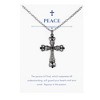 Anna-Kaci Black & Silver Gunmetal Crystal Cross Necklace with Religious Message Card & Envelope Jewelry Gift - 2 of 4