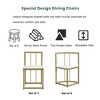 NicBex Modern 7-Piece Dining Table Set with Faux Marble, 55" Semi-Circular Table with 6 Triangular Chairs, Kitchen Table Set for 6 - 3 of 4