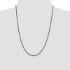 Black Bow Jewelry 2.3mm Sterling Silver & Black Plated Solid Rope Chain Necklace - 3 of 4