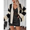 WhizMax Womens Loose Long Sleeve Rainbow Striped Cardigans Sweater Boho Color Block Chunky Knitted Tops - 3 of 4
