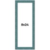 PosterPalooza | Panoramic Simple Blue Picture Frame - UV Acrylic, Foam Board Backing, Hanging Hardware - 2 of 4