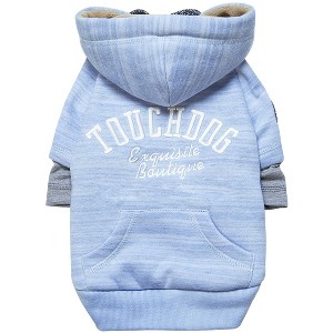 Touchdog (R) Hampton Beach Ultra-Soft Blasted Cotton Hooded Dog Sweater - 1 of 2