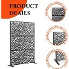 72" H x 47" W Metal Privacy Screen, Freestanding Outdoor Decorative Wall Panel with Stand for Patio, Garden, Balcony & Indoor - 3 of 4