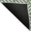 Green And Ivory Geometric Washable Indoor Outdoor Area Rug - 4 of 4