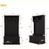 Hall Tree Entryway Organizer with Shoe Storage Bench and Coat Rack - Furniture for Foyer, Mudroom, Hallway, Living Room - 2 of 4