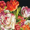 Dimensions Needlepoint Kit 14"X14"-Bouquet On Black Stitched In Thread - image 2 of 3